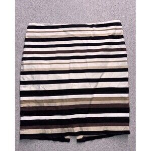 White House Black Market Striped Pencil Skirt Size 6 Career Wear